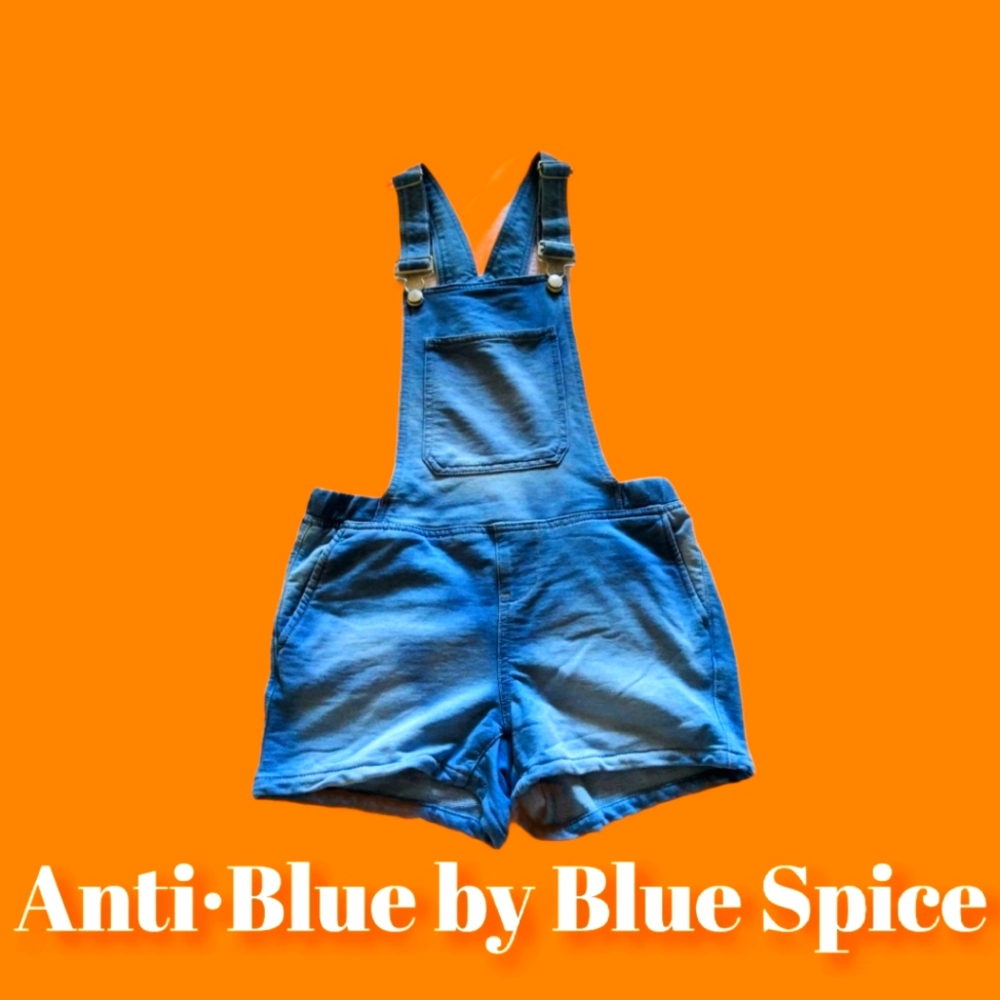 Blue Spice overall shorts